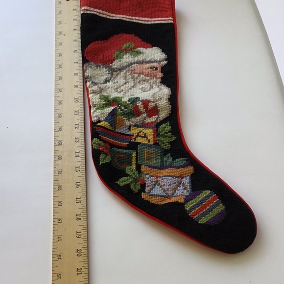 Peking Handicraft Needlepoint Santa Christmas Sock - Picture 15 of 16